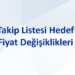 Takip Listesi Hedef Fiyat Değişiklikleri