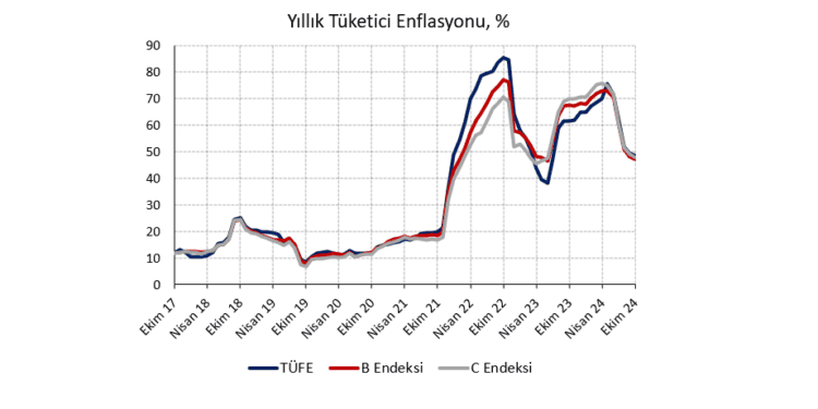 Ekim 2024 TÜFE: Manşette bozulma çekirdekteki iyileşmeyi gölgeliyor